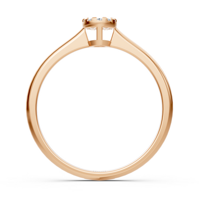 Classic solitaire diamond ring in 14K rose gold