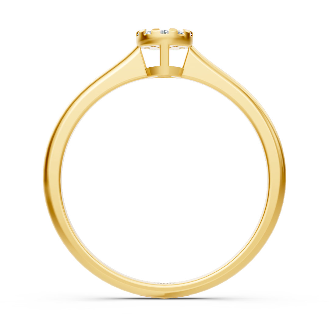 Classic solitaire diamond ring in 14K yellow gold