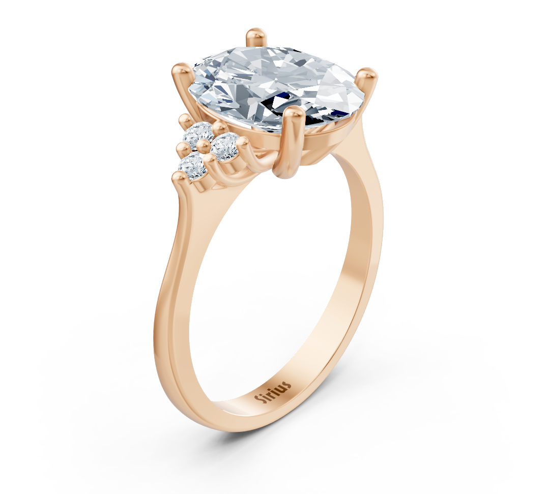 Rosé Elegance – Rose gold ring with oval lab-grown diamond