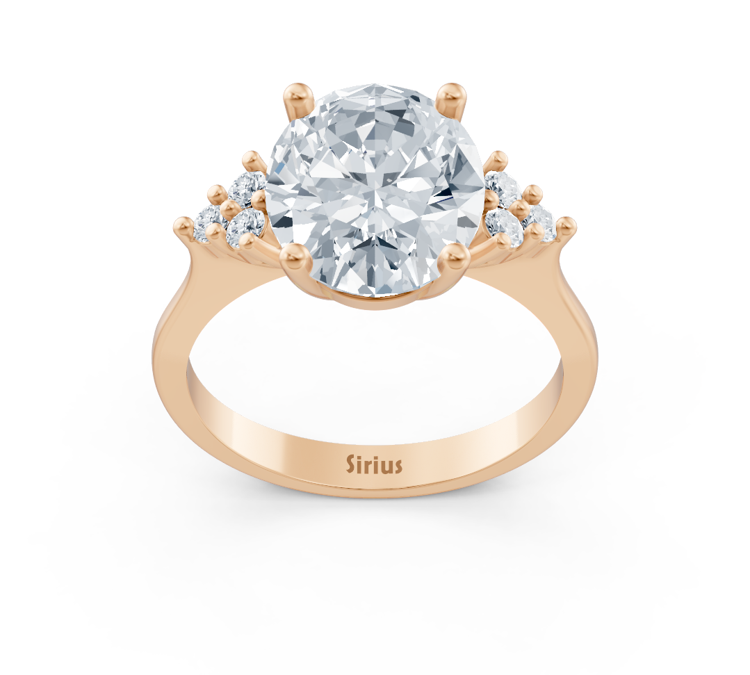 Rosé Elegance - Rose gold ring with an oval lab-grown diamond - high-quality Jewelry from Rosy Lab Diamonds
