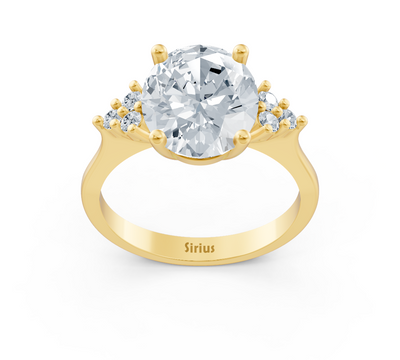 Golden Muse – Yellow gold ring with oval lab-grown diamond