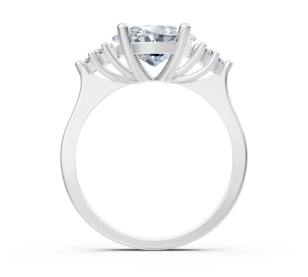 Elegant Look – White Gold Ring with Oval Lab-Grown Diamond