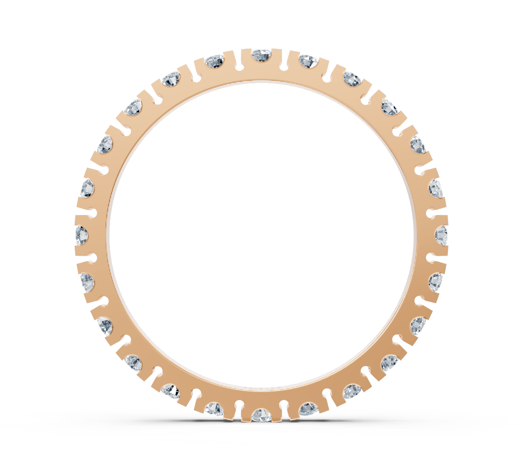 Rosé Eternity – Rose Gold Tamtur Ring with Lab-Grown Diamonds