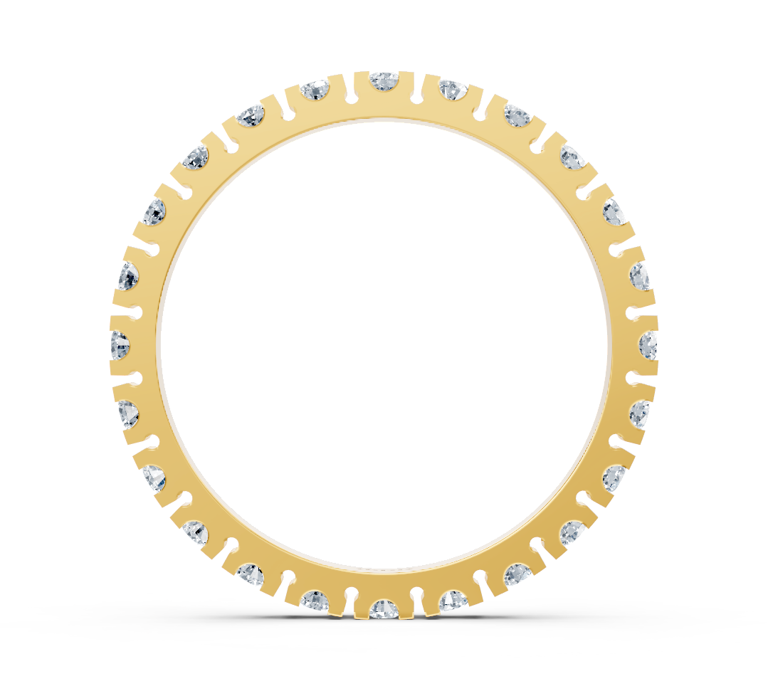 Eternal Shine – Yellow Gold Tamtur Ring with Lab-Grown Diamonds