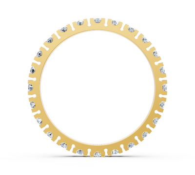 Eternal Shine – Yellow Gold Tamtur Ring with Lab-Grown Diamonds