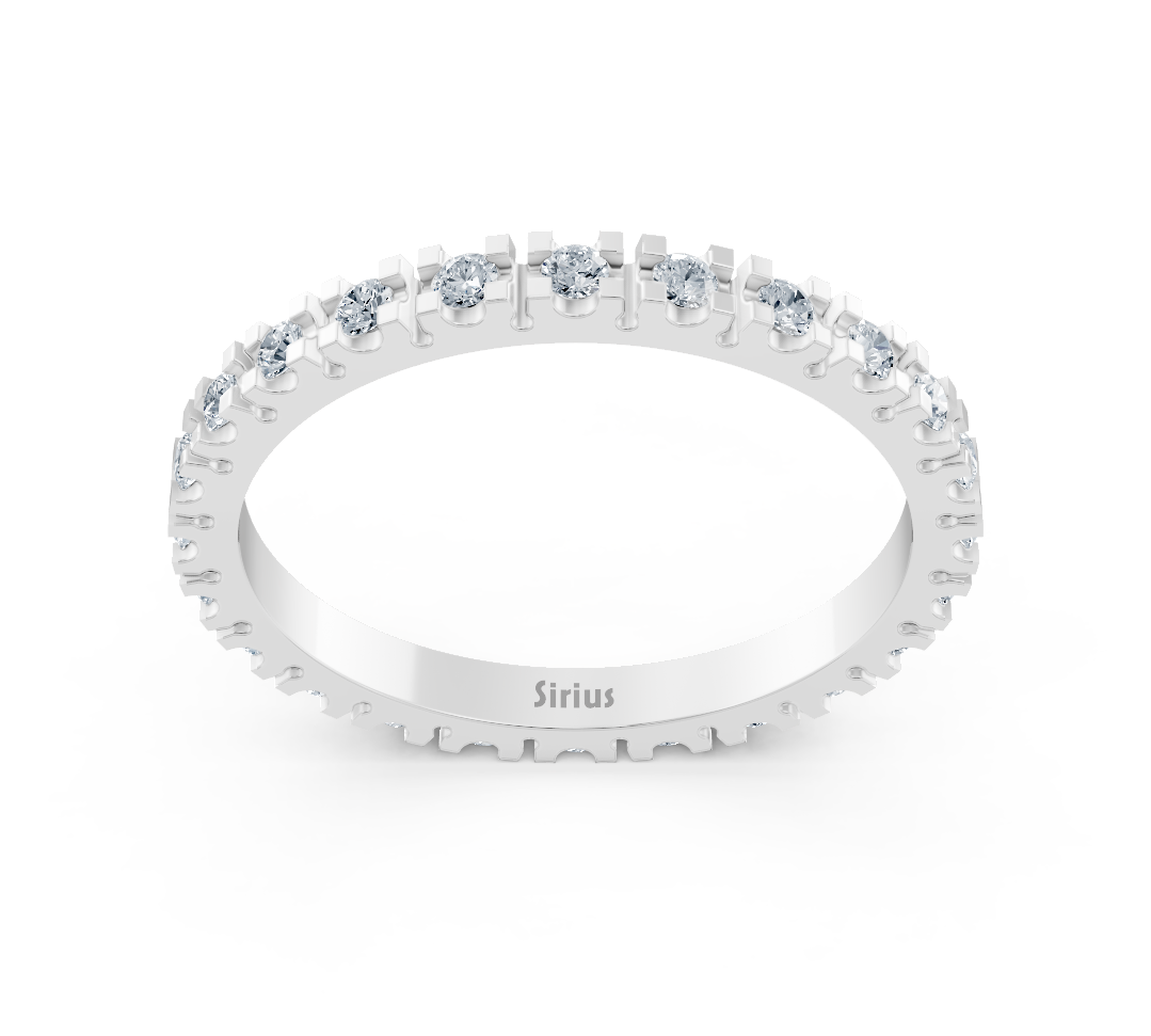 White Eternity – Weißgold Tamtur-Ring mit lab-grown Diamanten