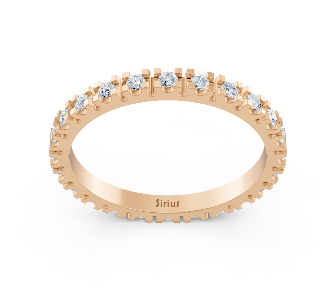 Rosé Eternity - Rose Gold Tamtur ring with lab-grown diamonds - high-quality Jewelry from Rosy Lab Diamonds