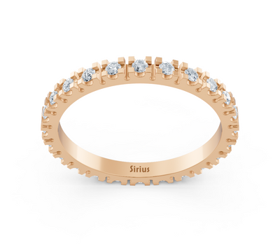 Rosé Eternity – Rose Gold Tamtur Ring with Lab-Grown Diamonds
