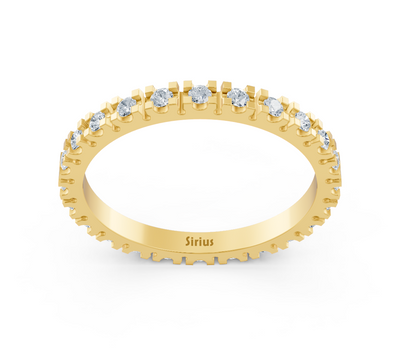 Eternal Shine – Yellow Gold Tamtur Ring with Lab-Grown Diamonds