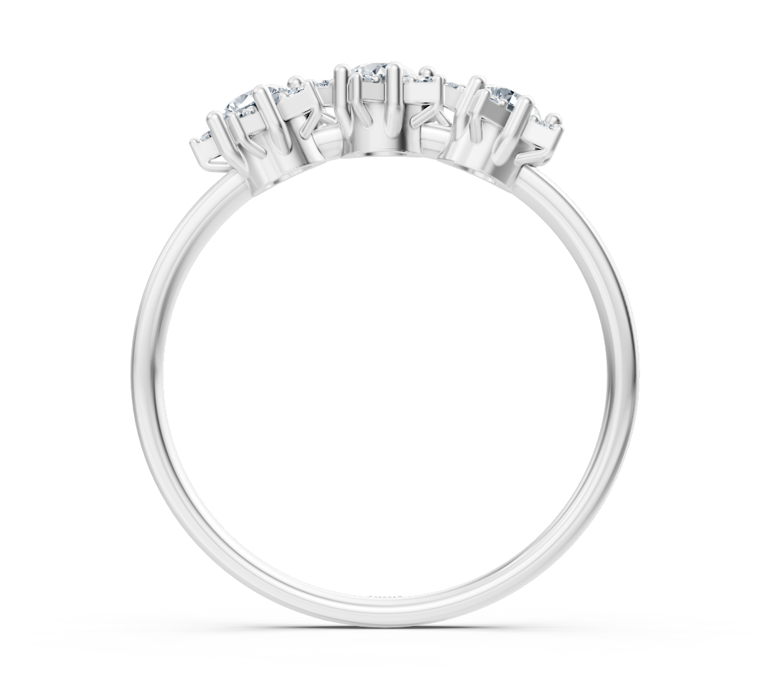 Triple éclat – Bague en or blanc avec diamants cultivés en laboratoire