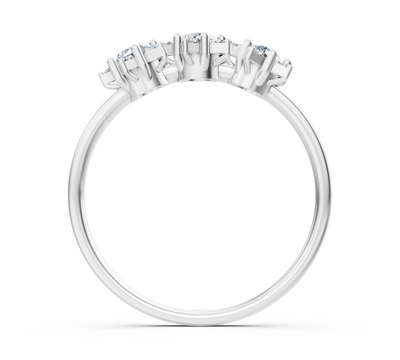 Triple éclat – Bague en or blanc avec diamants cultivés en laboratoire