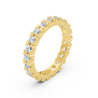 Eternity ring with lab diamonds in yellow gold – 77R0251