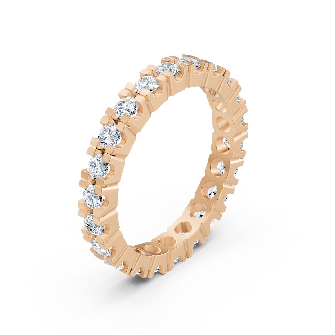 Eternity ring with lab-grown diamonds in Rose Gold - 77R0251 - high-quality Jewelry from Rosy Lab Diamonds