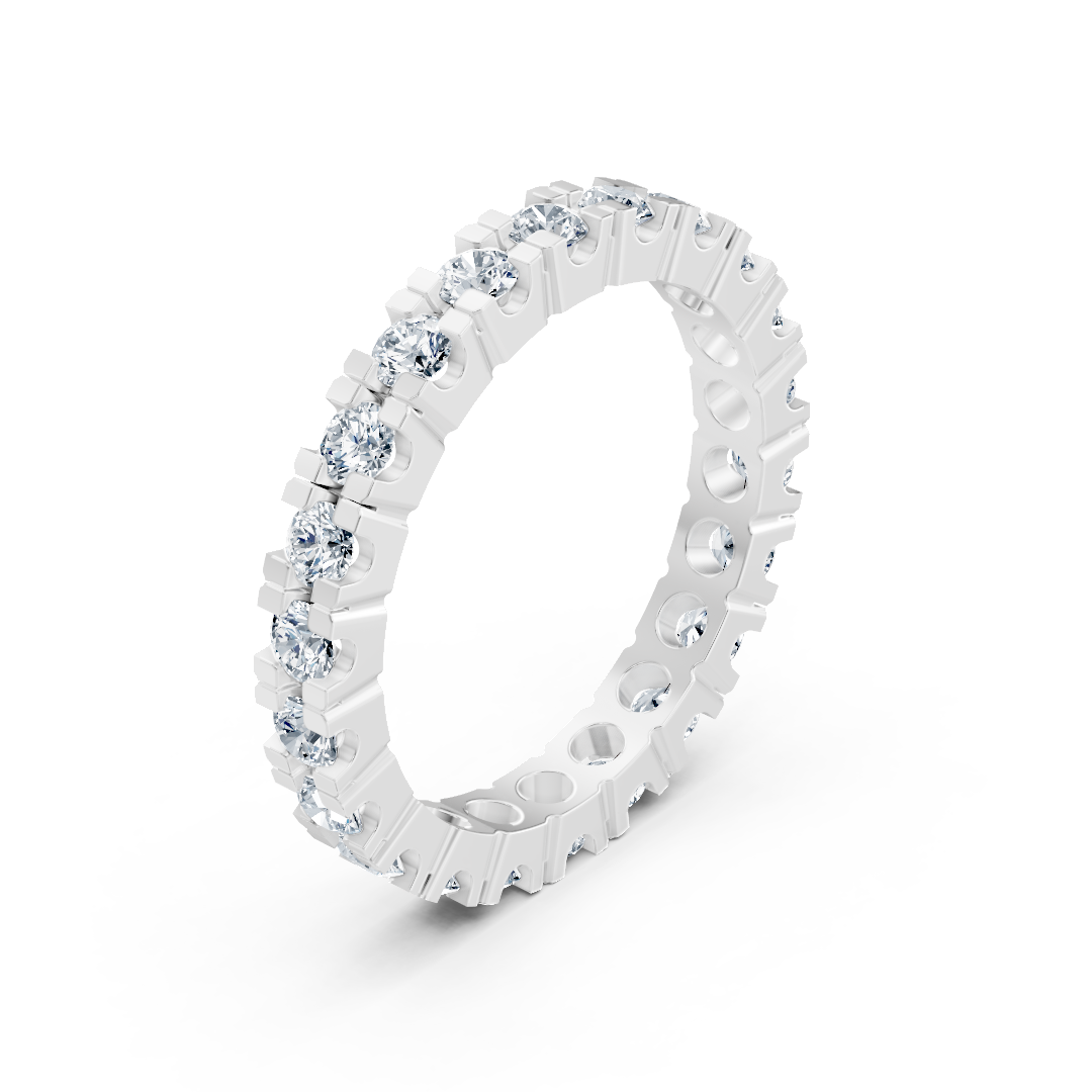 Beyaz Altın Laboratuvar Pırlantalı Eternity Yüzük - 77R0251 - Rosy Lab Diamonds’tan yüksek kaliteli Mücevher