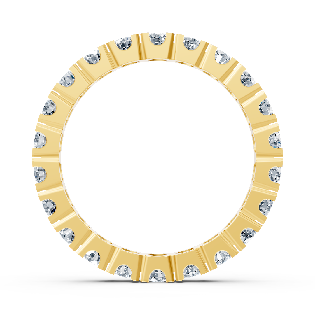 Eternity ring with lab-grown diamonds in Yellow Gold - 77R0251 - high-quality Jewelry from Rosy Lab Diamonds