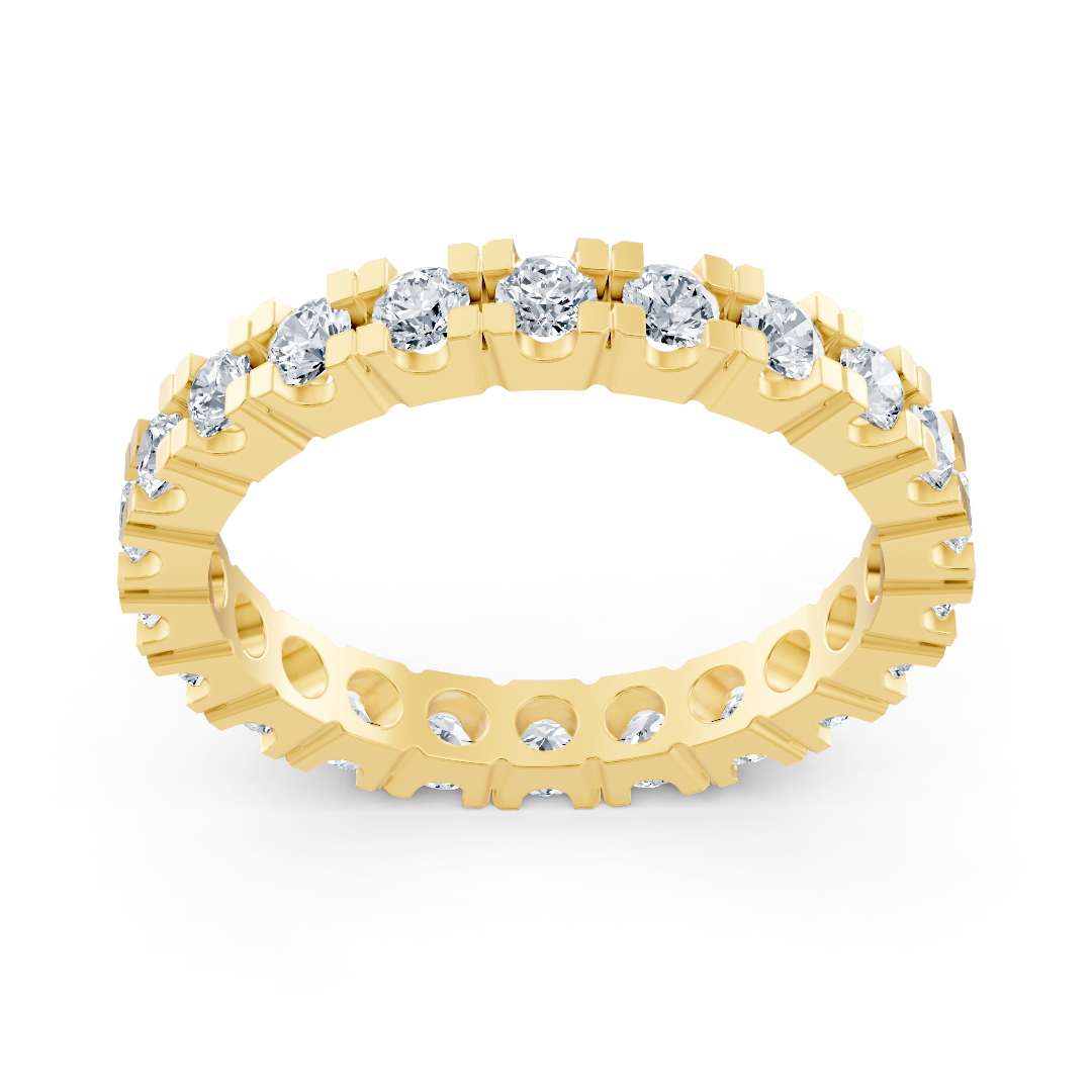 Eternity ring with lab-grown diamonds in Yellow Gold - 77R0251 - high-quality Jewelry from Rosy Lab Diamonds