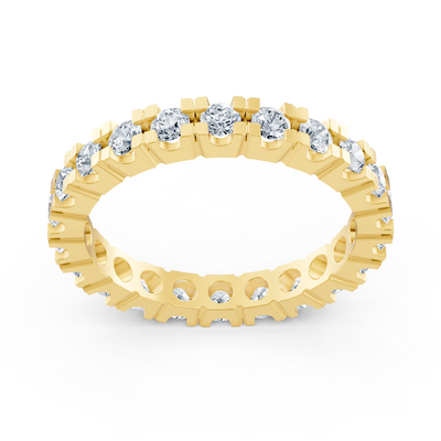 Eternity ring with lab diamonds in yellow gold – 77R0251