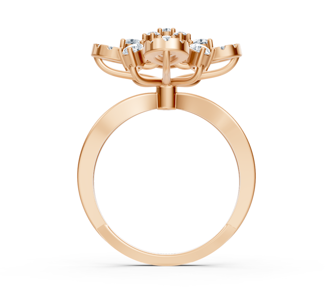 Roségoldring mit Diamanten in Schleifenform - hochwertiger Schmuck von Rosy Lab Diamonds