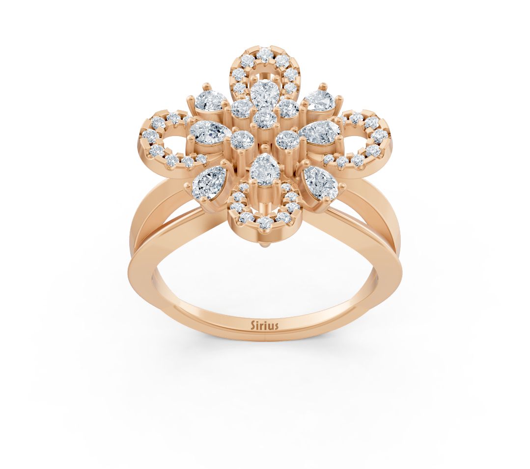 Roségoldring mit Diamanten in Schleifenform - hochwertiger Schmuck von Rosy Lab Diamonds