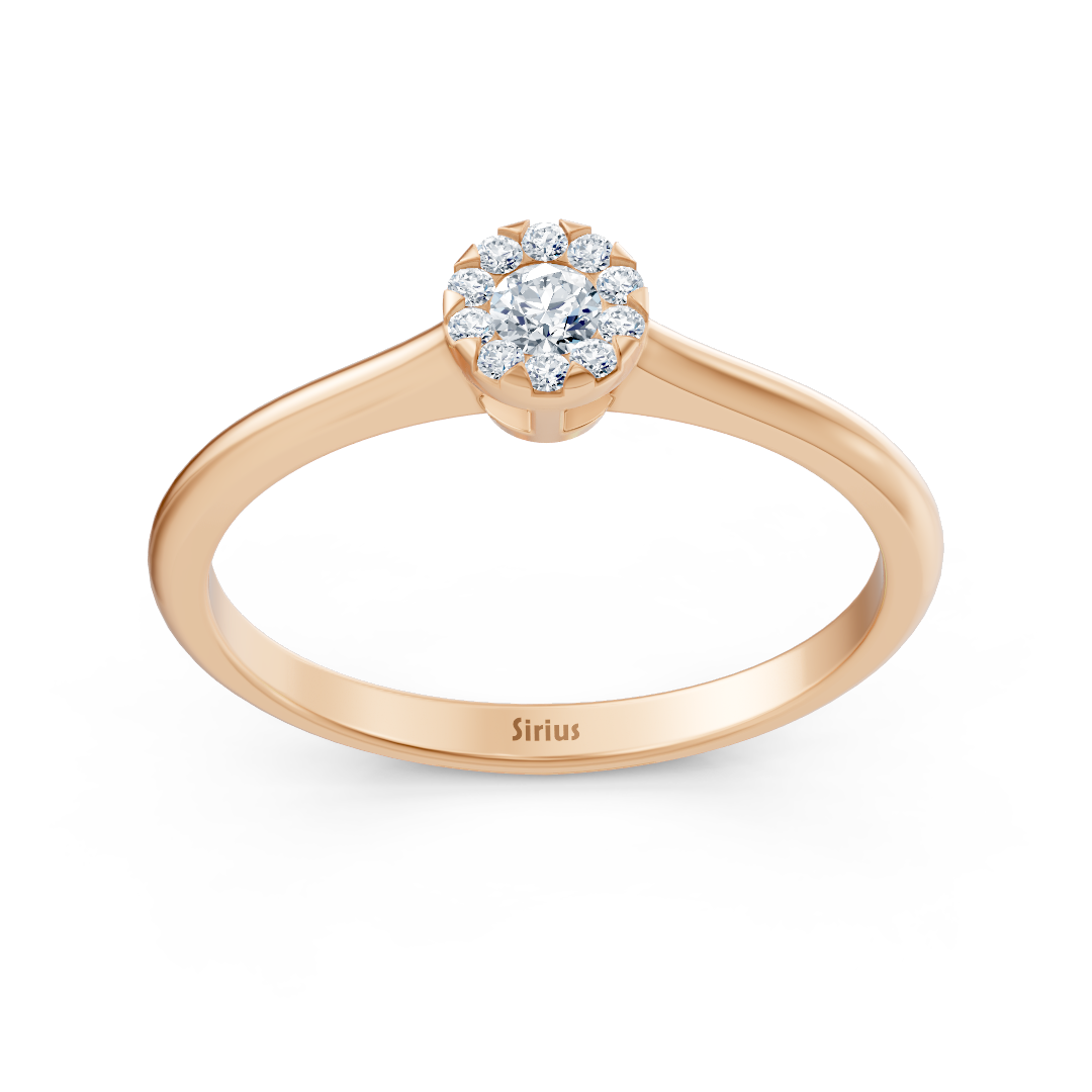Classic solitaire diamond ring in 14K rose gold
