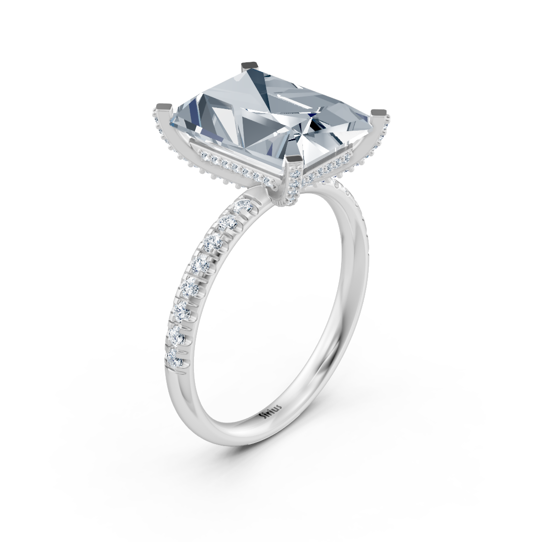 Radiance Ring with Lab Grown Diamond in White Gold - 77R0261 - high-quality Jewelry from Rosy Lab Diamonds