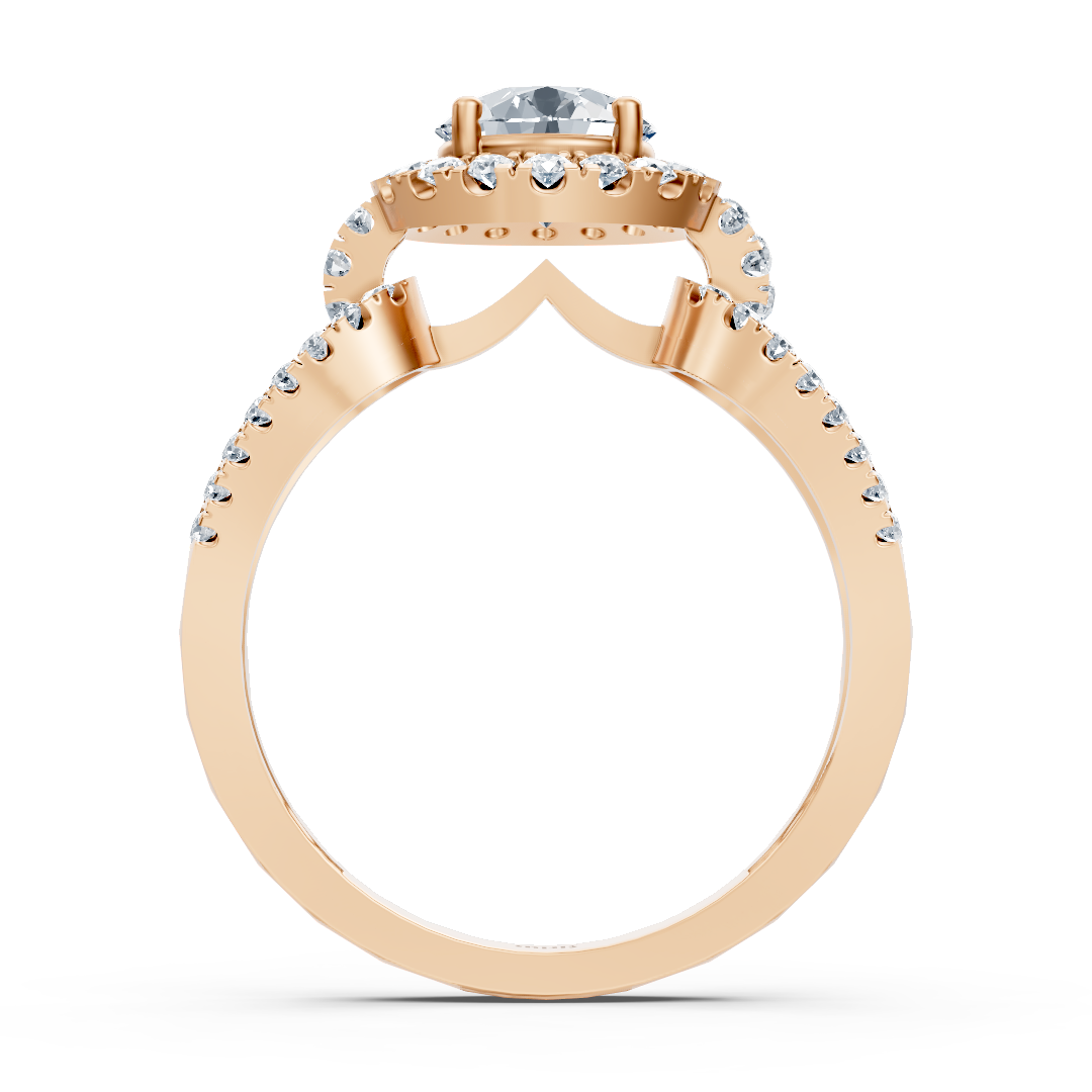 Roségoldring mit geschwungener Fassung und | Rosy – hochwertiger Schmuck von Rosy Lab Diamonds
