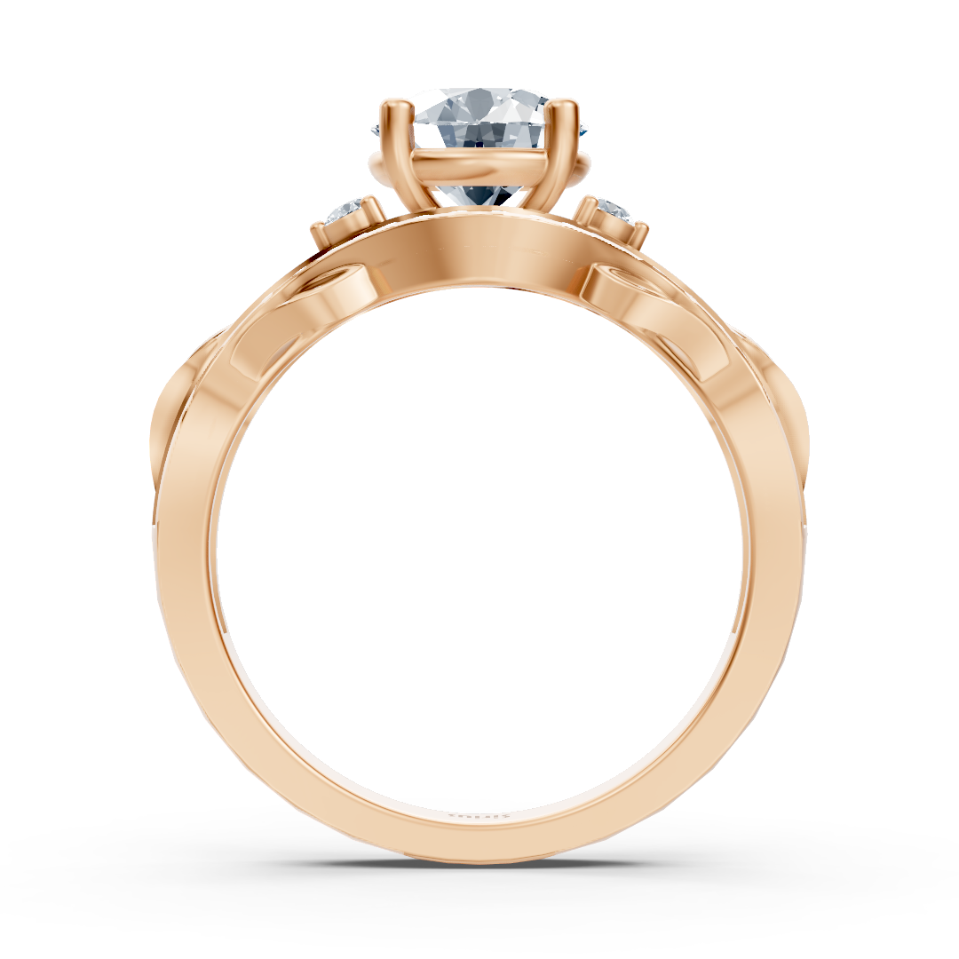 Elegant statement ring with lab-grown diamonds in Rose Gold—premium Jewelry from Rosy Lab Diamonds