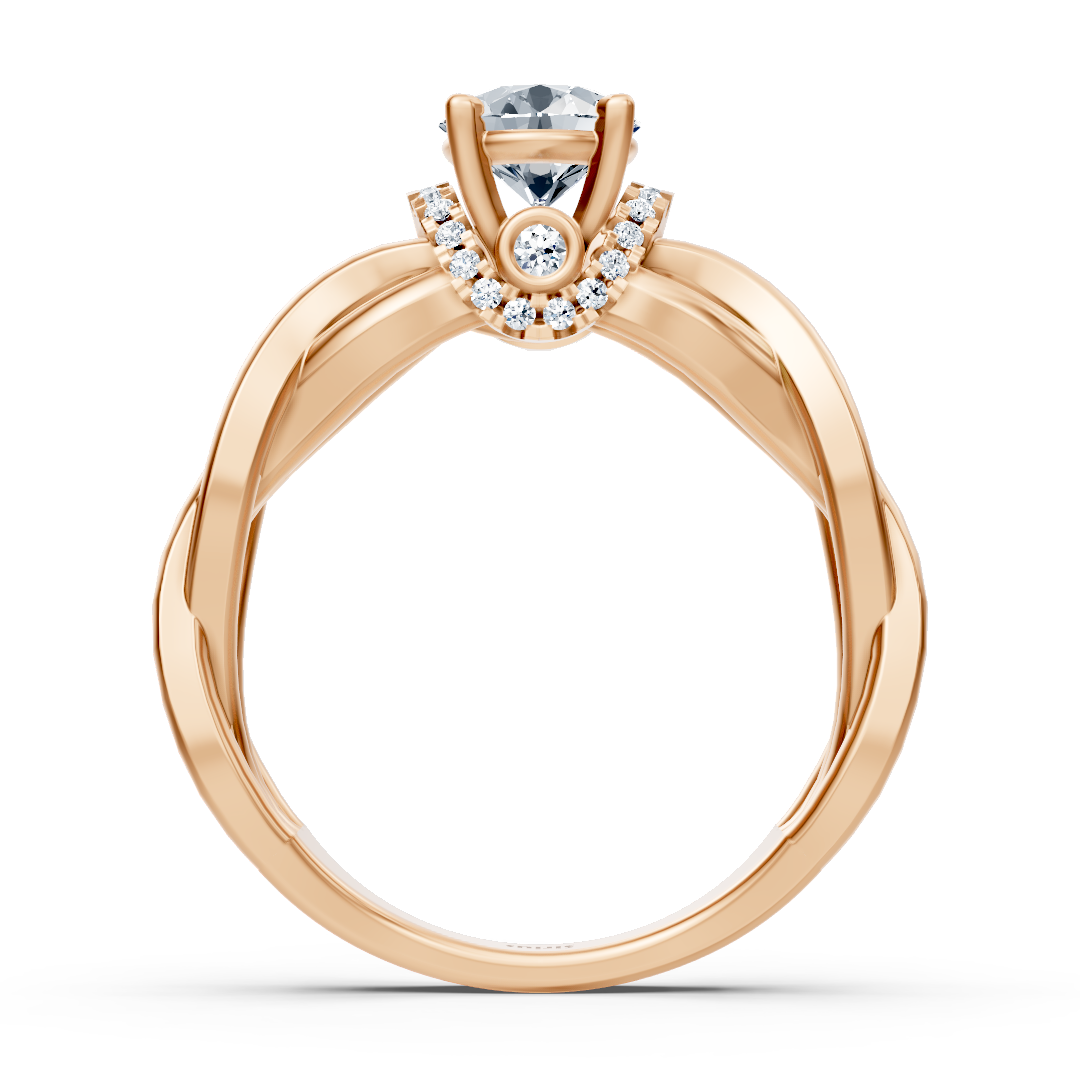 Ring mit Diamant & Labordiamanten in 14K Roségold | Rosy – hochwertiger Schmuck von Rosy Lab Diamonds