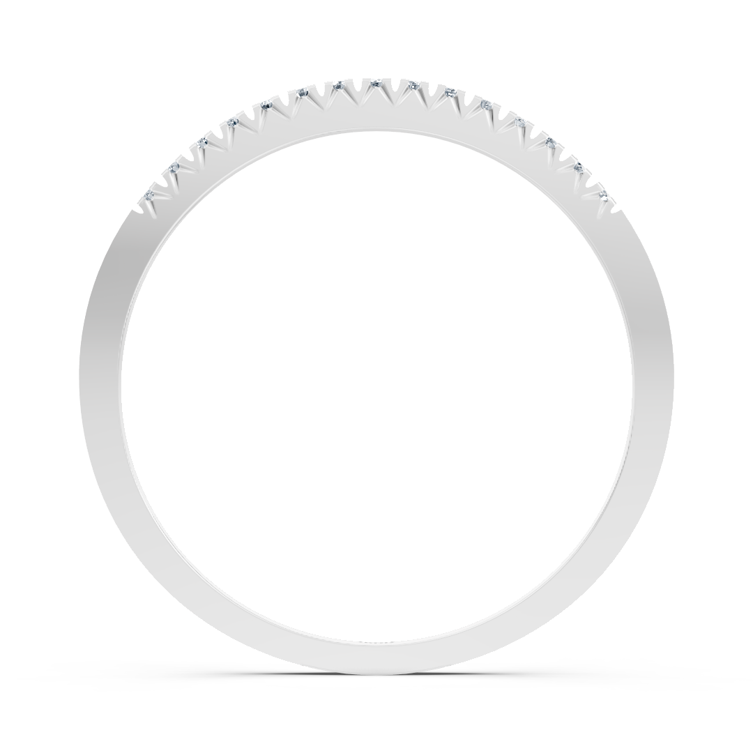 Bague éternité élégante en or blanc avec diamants ronds – 0,20 ct