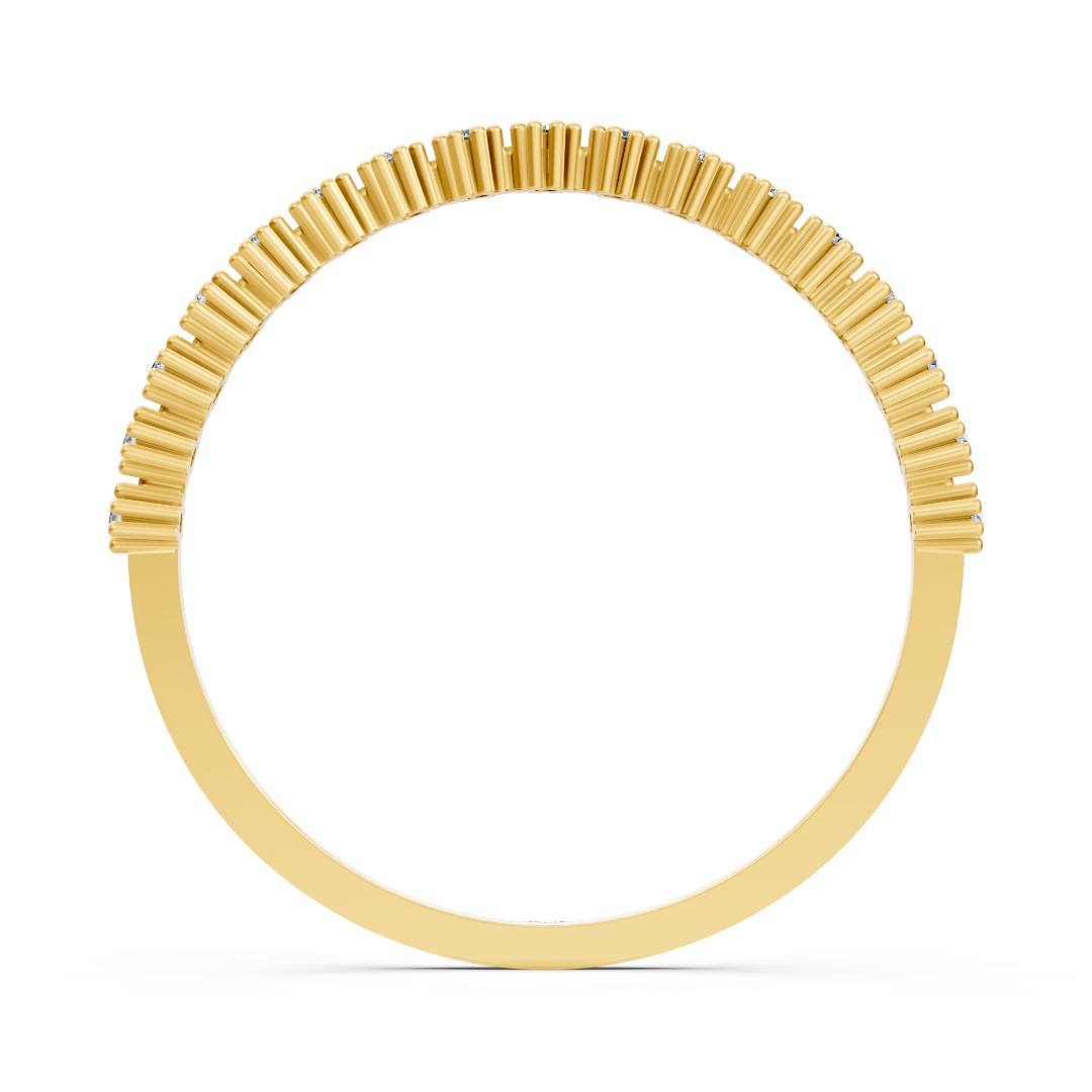 Zarter Gelbgold-Ring mit Runddiamanten - 0,07 ct - hochwertiger Schmuck von Rosy Lab Diamonds