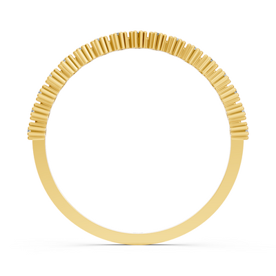 yellow gold diamond wave ring
