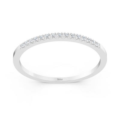 Bague éternité élégante en or blanc avec diamants ronds – 0,20 ct