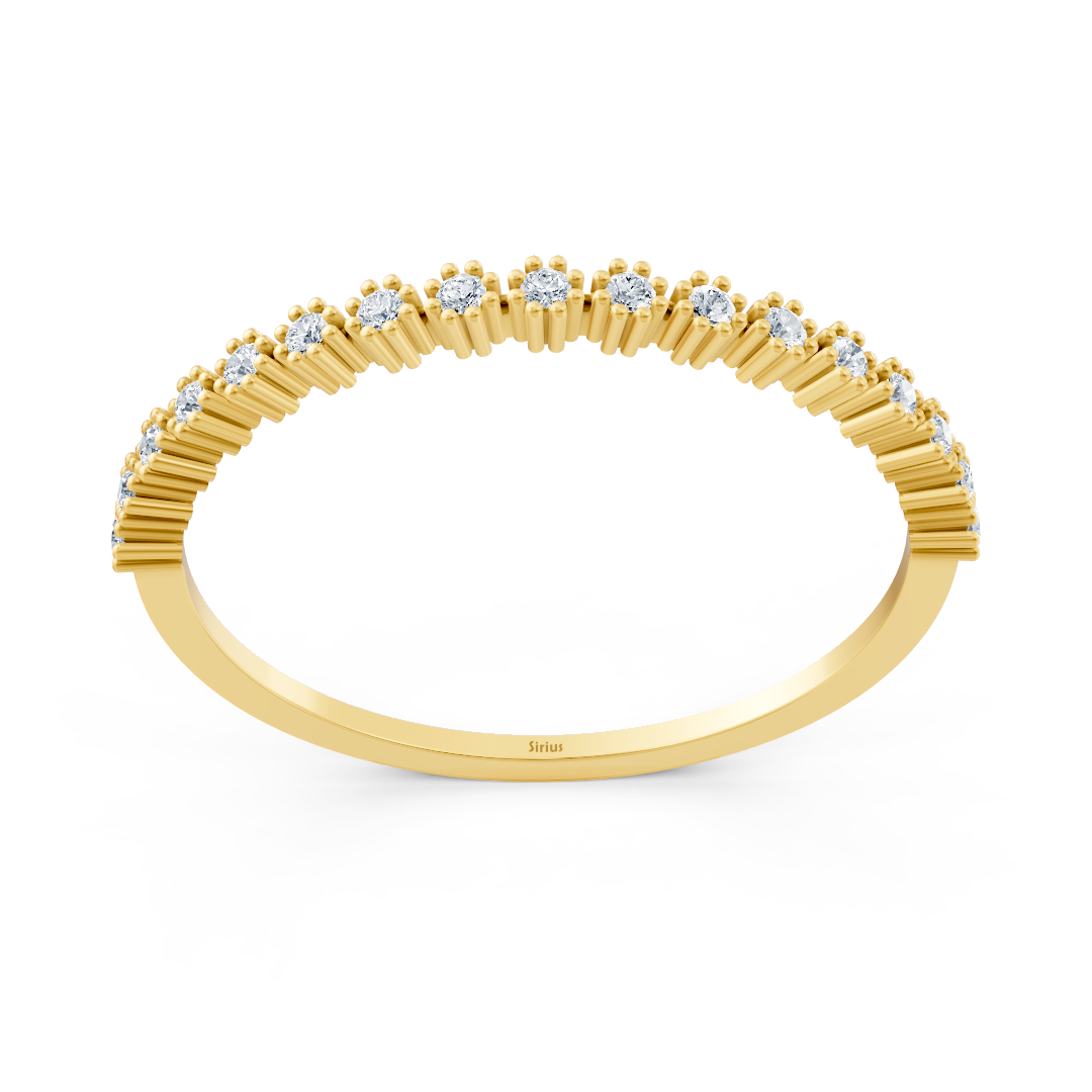 Zarter Gelbgold-Ring mit Runddiamanten - 0,07 ct - hochwertiger Schmuck von Rosy Lab Diamonds