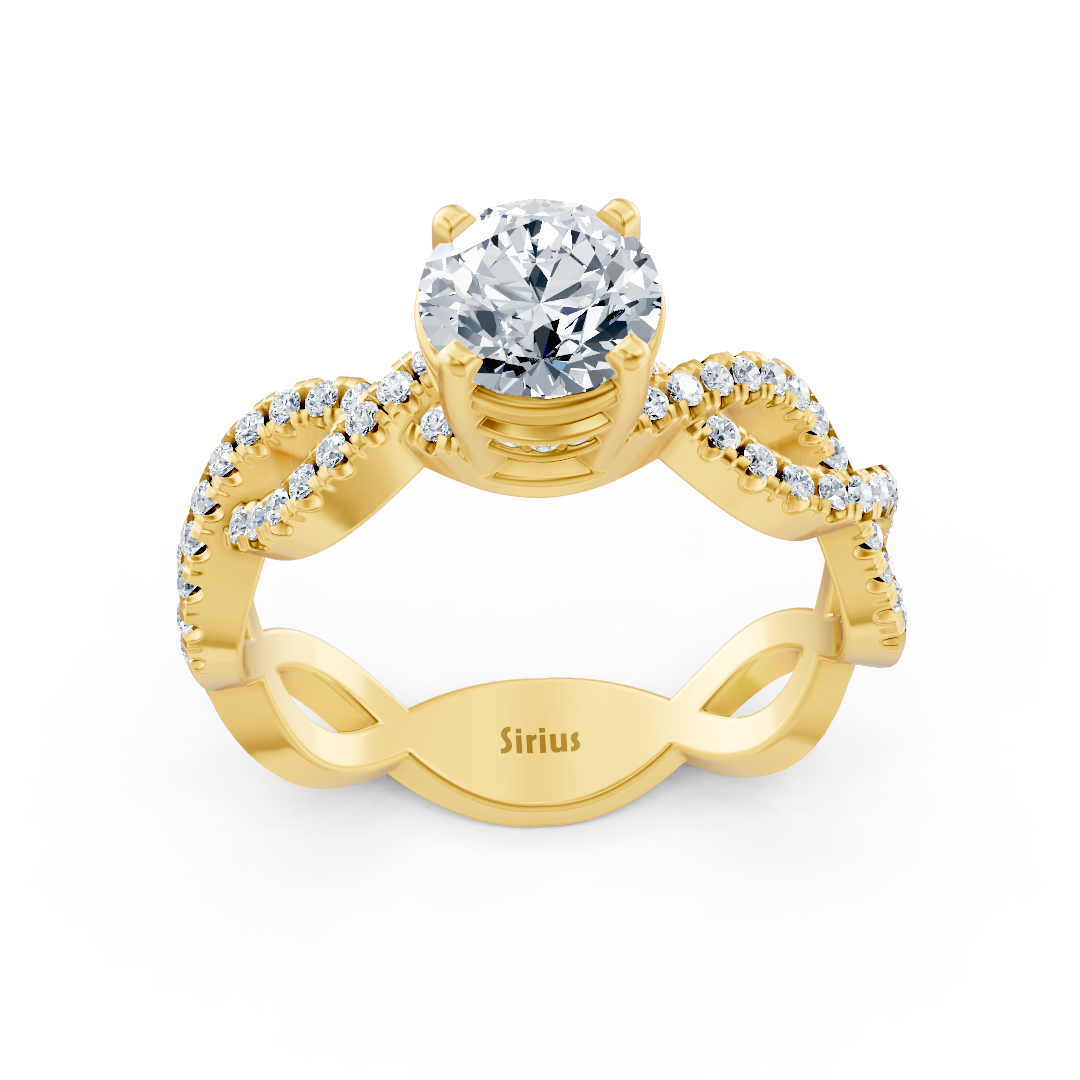 Sarı Altın Pırlanta Nişan Yüzüğü "Rebe Ranke" - Rosy Lab Diamonds’tan yüksek kaliteli Mücevher