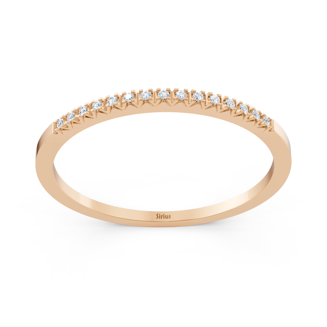 0,20 ct yuvarlak pırlantalı Rose Altın sonsuzluk yüzüğü - Rosy Lab Diamonds’tan yüksek kaliteli Mücevher