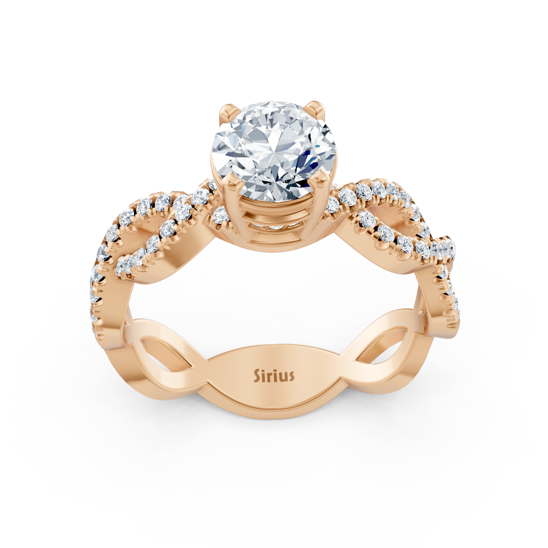 Rose Altın Pırlanta Nişan Yüzüğü "Rebe Ranke" - Rosy Lab Diamonds'tan yüksek kaliteli Mücevher