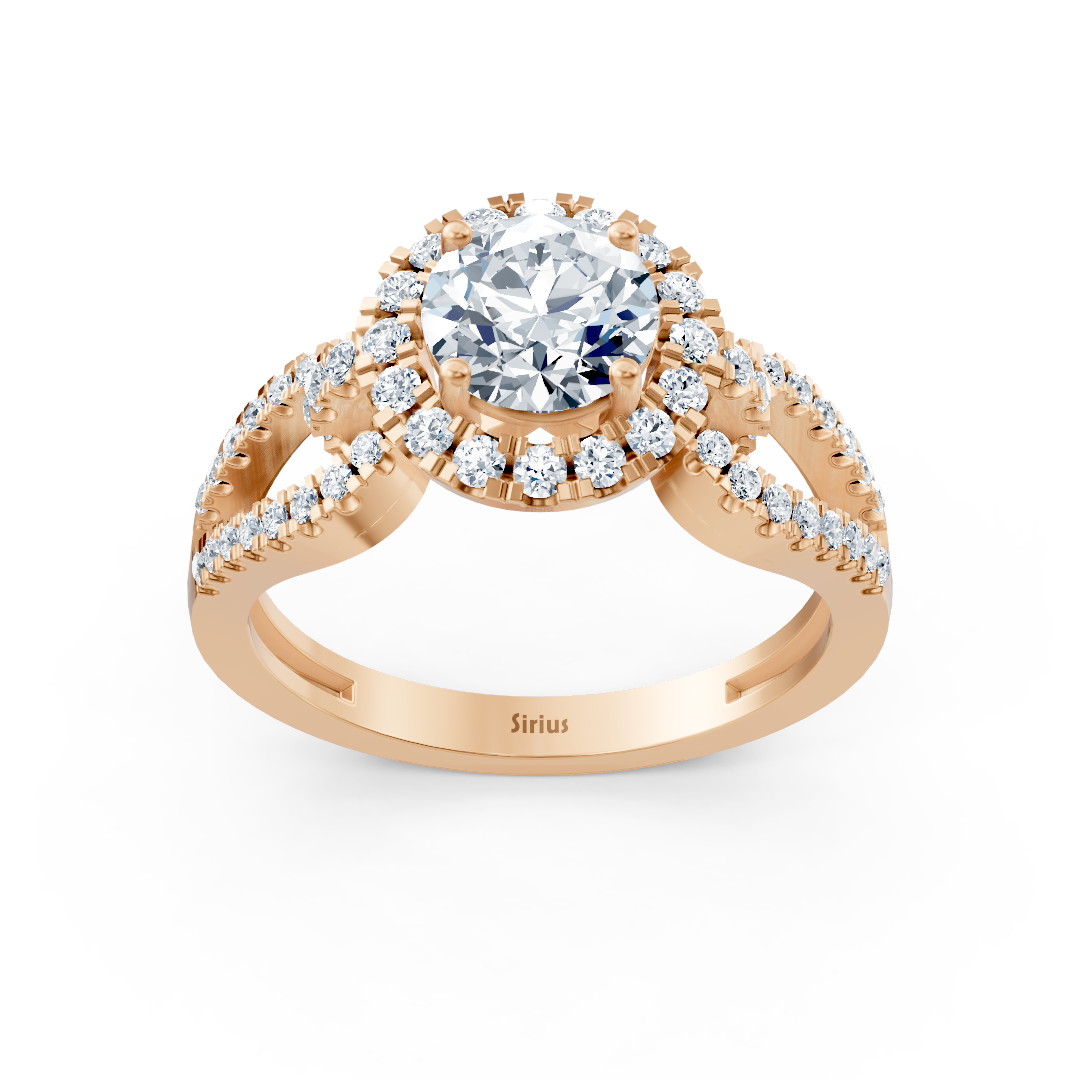 Roségoldring mit geschwungener Fassung und | Rosy – hochwertiger Schmuck von Rosy Lab Diamonds