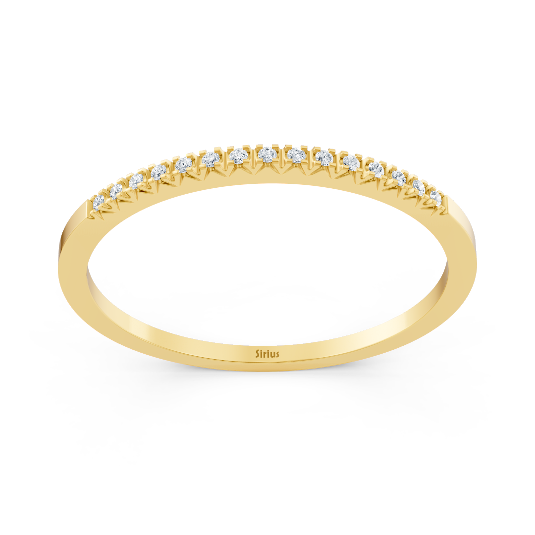 Yellow gold eternity ring with round diamonds – 0.20 ct