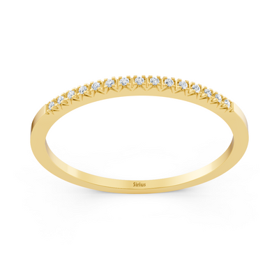 Yellow gold eternity ring with round diamonds – 0.20 ct