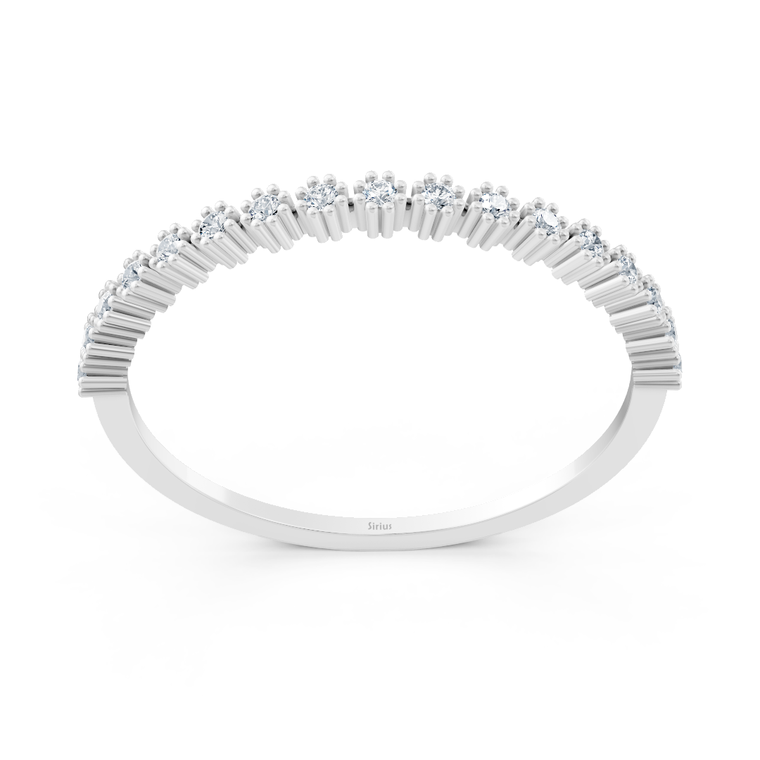 Yuvarlak pırlantalı zarif Beyaz Altın yüzük - 0,07 ct - Rosy Lab Diamonds’tan yüksek kaliteli Mücevher