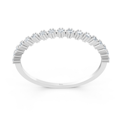 Fine white gold ring with round diamonds – 0.07 ct