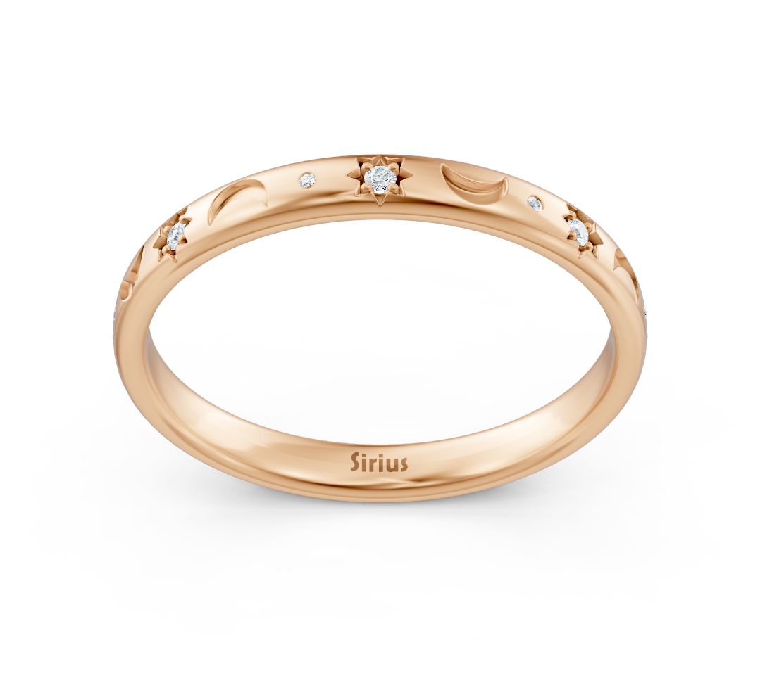Bague Rosenhimmel en Or Rose sertie de délicats diamants de laboratoire – des Bijoux haut de gamme de Rosy Lab Diamonds