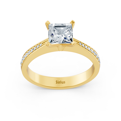 Verlobungsring aus Gelbgold mit Rundschliff-Diamanten – 0,70 ct