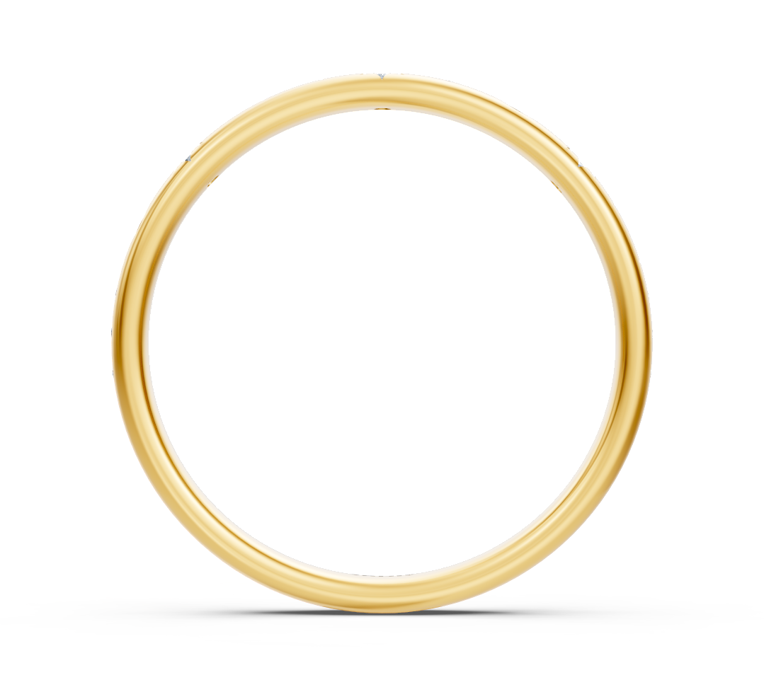 Moonlight ring made of yellow gold with delicate lab diamonds