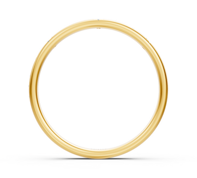 Moonlight ring made of yellow gold with delicate lab diamonds