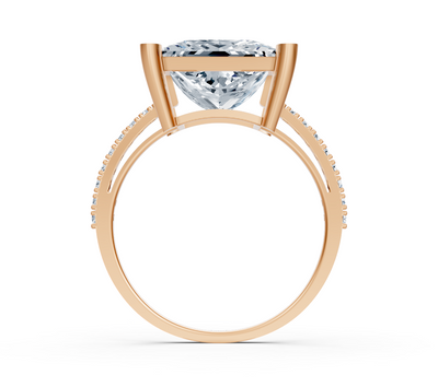 Verlobungsring Sirius mit Prinzess-Schliff in Roségold