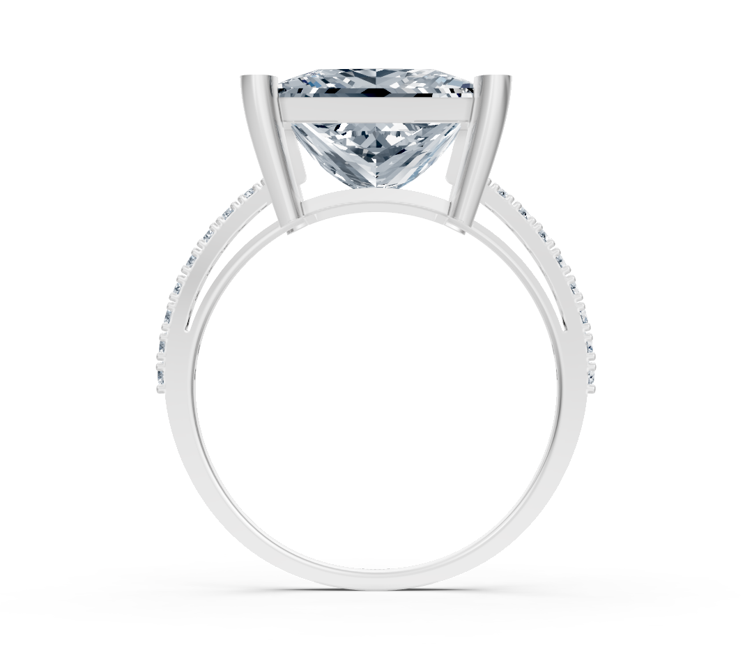 Verlobungsring Sirius mit Prinzess-Schliff in Weißgold - hochwertiger Schmuck von Rosy Lab Diamonds