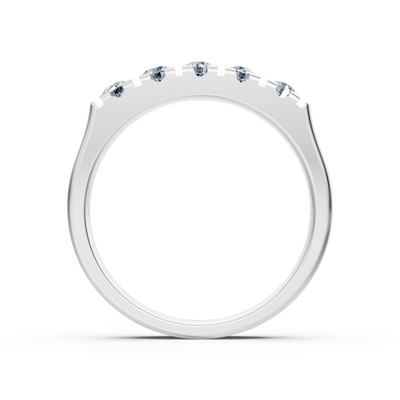 Half memory ring with lab diamonds in white gold – 77R0253