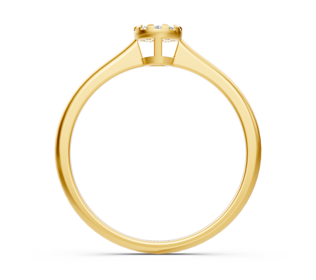 Zarter Verlobungsring aus 14K Gelbgold mit Diamant