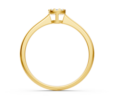 Zarter Verlobungsring aus 14K Gelbgold mit Diamant